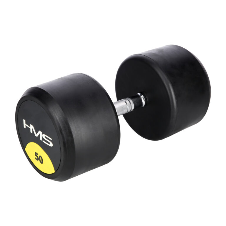 Hantle gumowane HMS 50 kg idealne do treningu siłowego