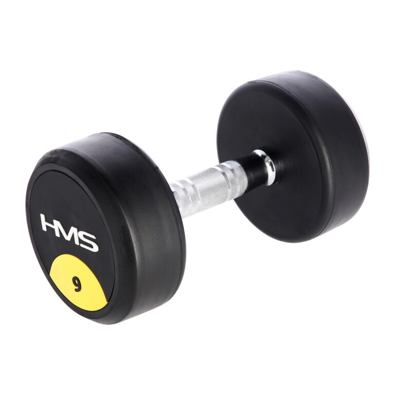 Hantla gumowana HMS 9 kg idealna do domowej siłowni