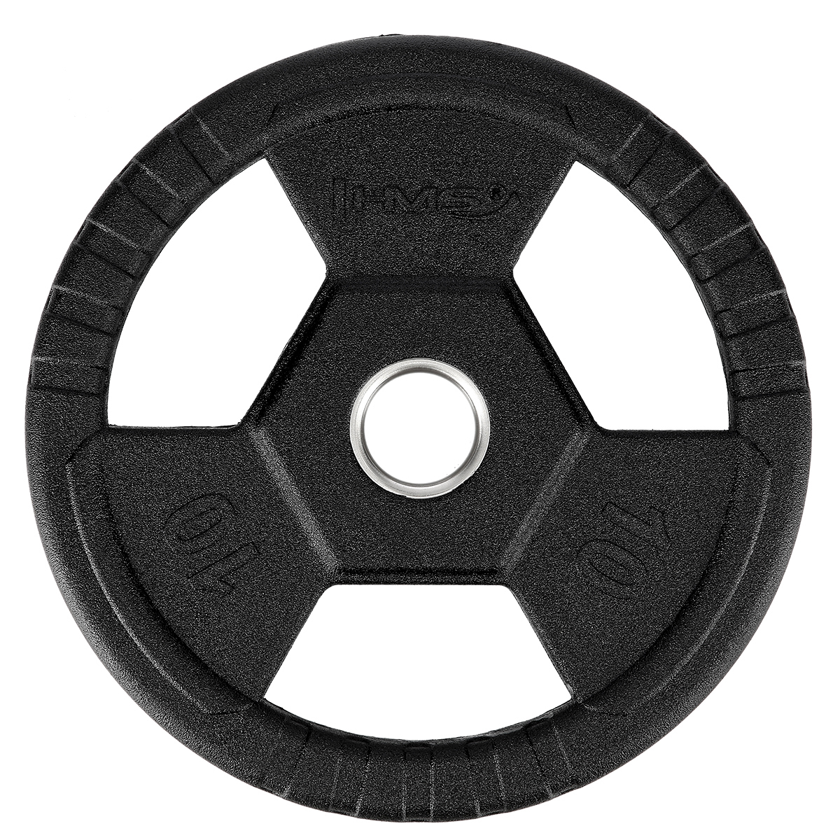 Czarny talerz olimpijski 10 kg HMS do treningu siłowego