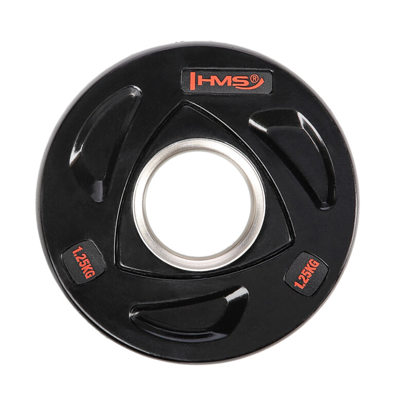 Czarny talerz olimpijski TOX01 1.25 kg do siłowni