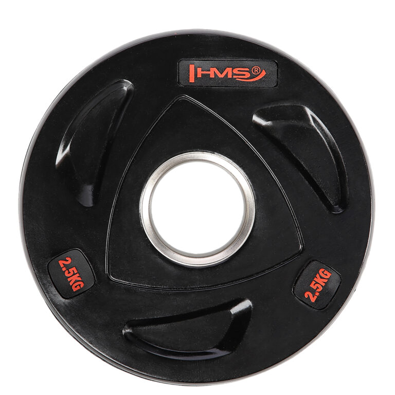 TOX02 czarny talerz olimpijski ogumowany 2.5 kg HMS