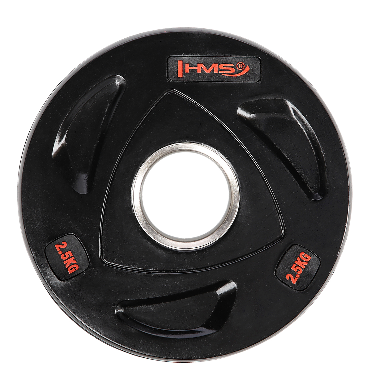 TOX02 czarny talerz olimpijski ogumowany 2.5 kg HMS