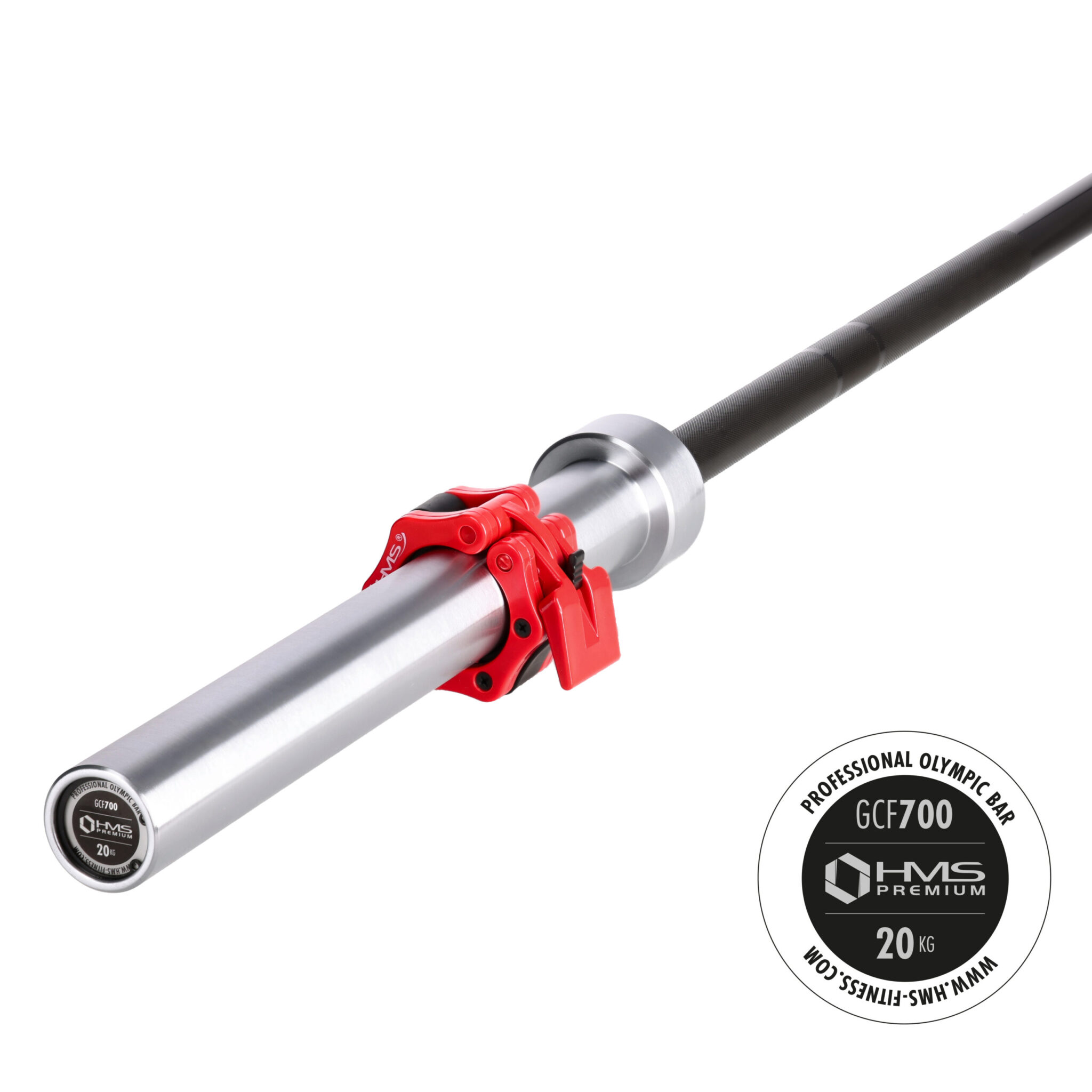 Gryf olimpijski GCF700 i zacisk ZG1000 RED w treningu