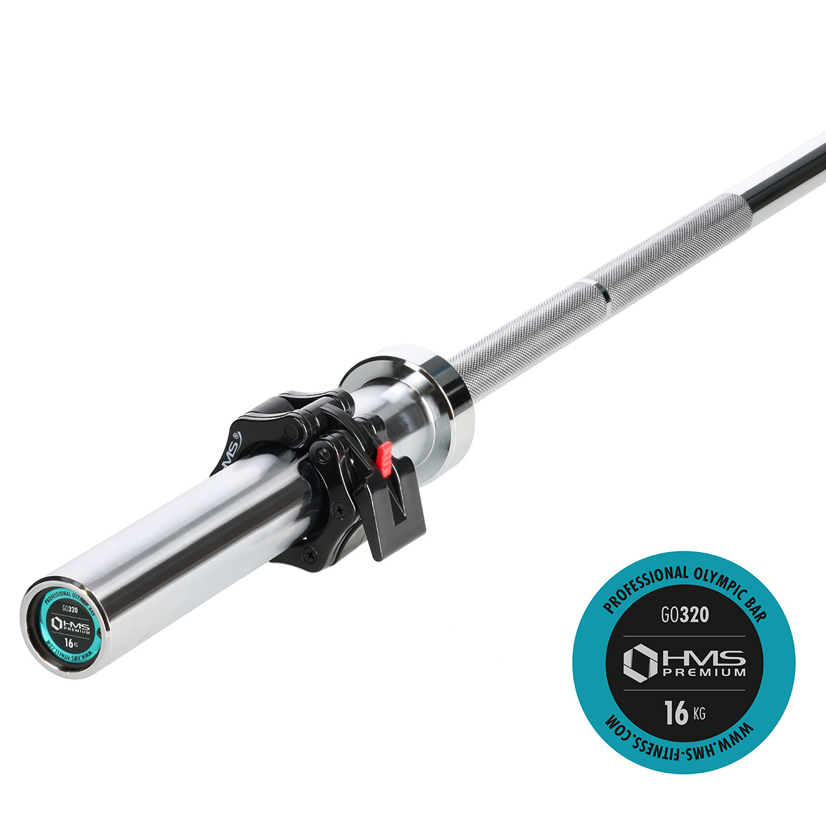 Gryf olimpijski GO320 + ZG1000 z zaciskami Lock Jaw Black