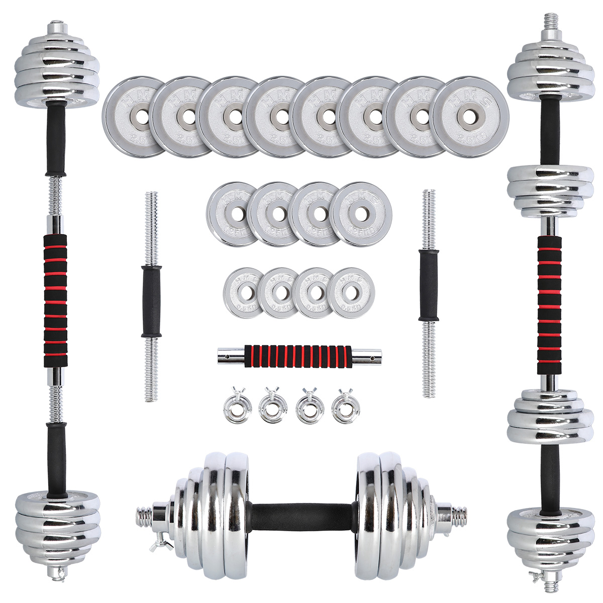 Sztangielki regulowane STC30 w walizce 30kg HMS