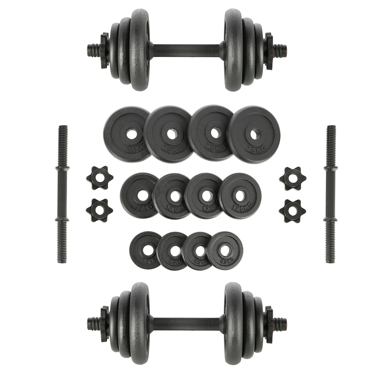 Sztangielki One Fitness STO20 BLACK 2 x 9 KG w walizce
